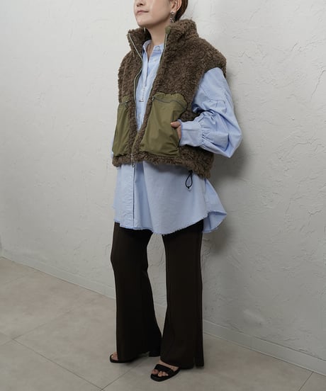 再再再販！Soft rib flare pants