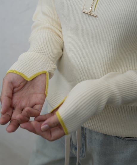 Neck color scheme henry neck knit