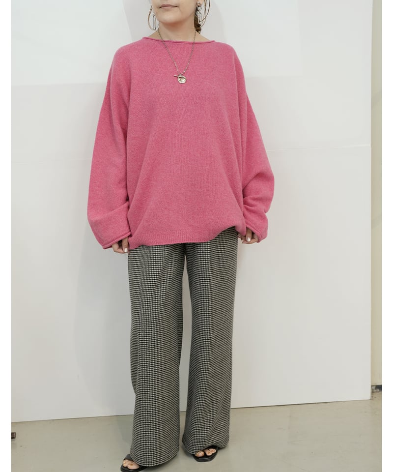 cafune】 ご予約 cashmere mix tweed easy pants | s