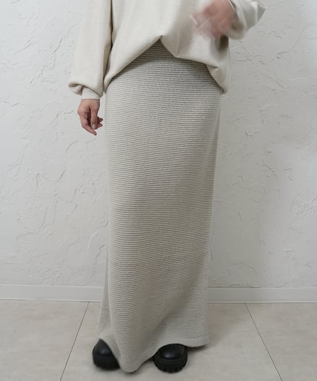 【ROSIEE】　ご予約 数量限定　ガーター編みニットSK