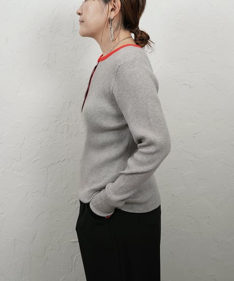 Neck color scheme henry neck knit