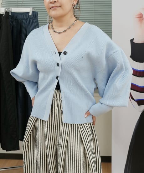【Dignite collier】　ご予約  数量限定！片畦ニットカーディガン