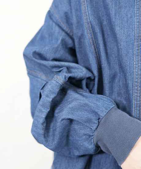 2way sleeve denim shirt
