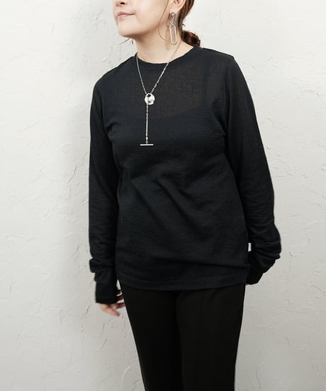 See-through jacquard　longsleeve Tshirt
