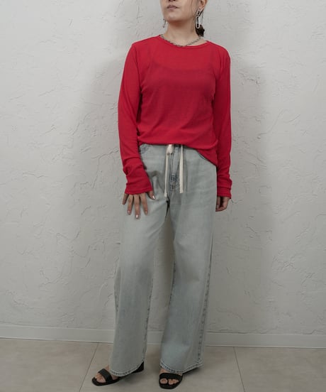 Sheer long sleeve T