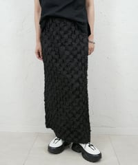 Fringe jacquard tight skirt