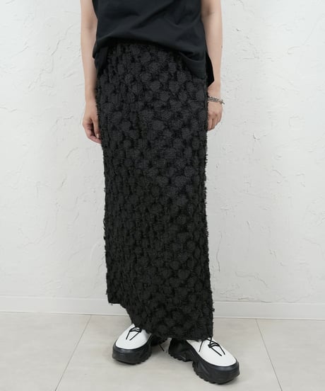 Fringe jacquard tight skirt