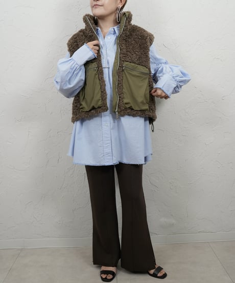 再再再販！Soft rib flare pants