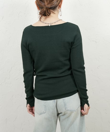 Square knit pullover