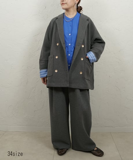 【CYAN tokyo×Liren別注】低身長size！Square pocket fleece wide pants