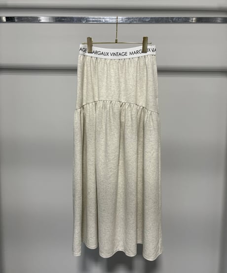 【MARGAUX VINTAGE】　ご予約  ロゴウエストギャザースカート