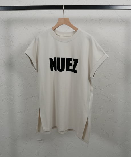 NUEZ flocked print　T