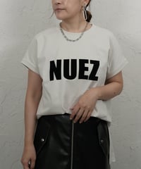 NUEZ flocked print　T
