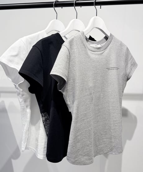 【MAISON MAVERICK】　ご予約  Back Ribbon Lace Panel T-Shirt