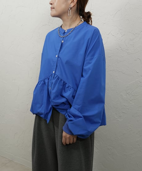 Gather balloon shirt
