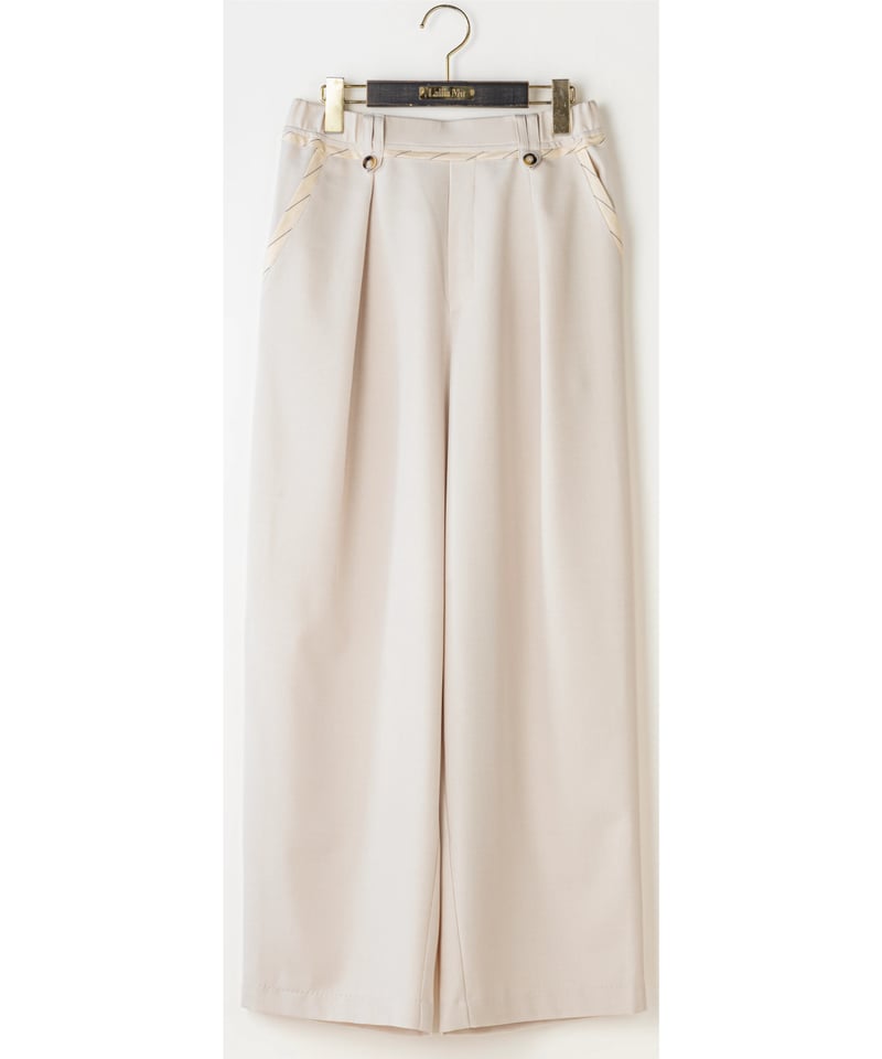 Lallia Mu】 ご予約 フロントタックパンツ | select shop Liren