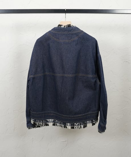 Tweed docking denim Jacket