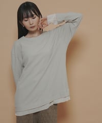 【cyan_tokyo】　ご予約 モザイクジャガードL/S TOPS