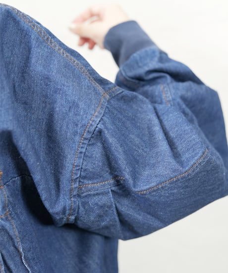 2way sleeve denim shirt