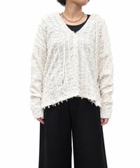 【siro delabonte】　ご予約 fringe jacquard foody pullover