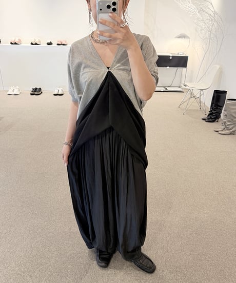 【MAISON MAVERICK】　ご予約  Back Ribbon Drape Tunic