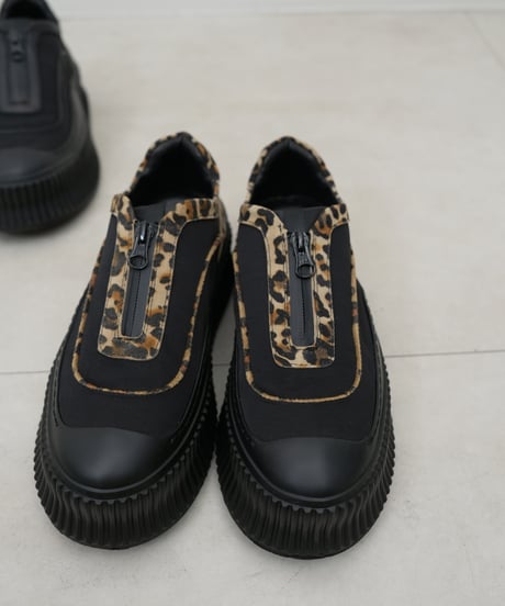Cow leather　ZIP sneakers【ラスト1点】