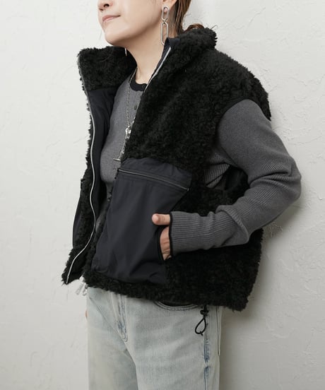 【WYTE】　ご予約 数量限定　Wool Boa & Nylon Σ LINE Hybrid VT