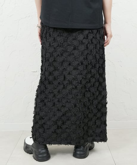 Fringe jacquard tight skirt