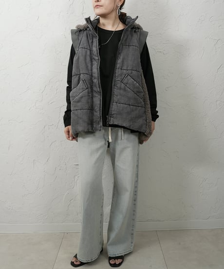 Denim×Boa padding　vest