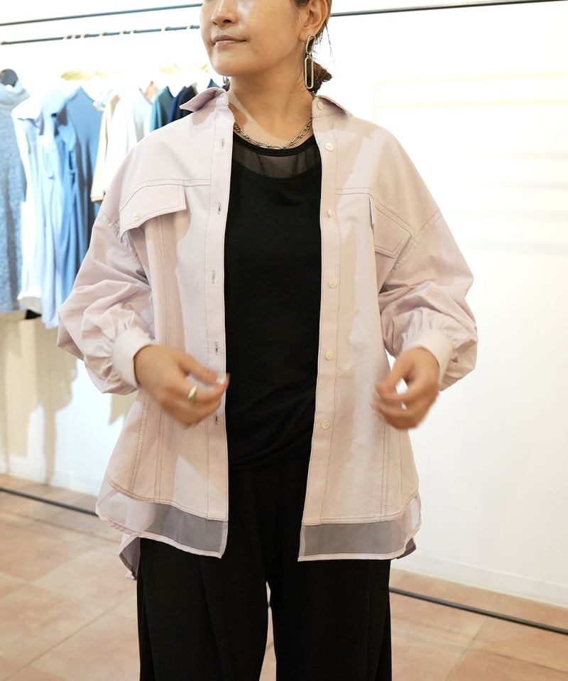 Lallia Mu】 ご予約 2WAYスリーブデニムシャツ | select shop Liren