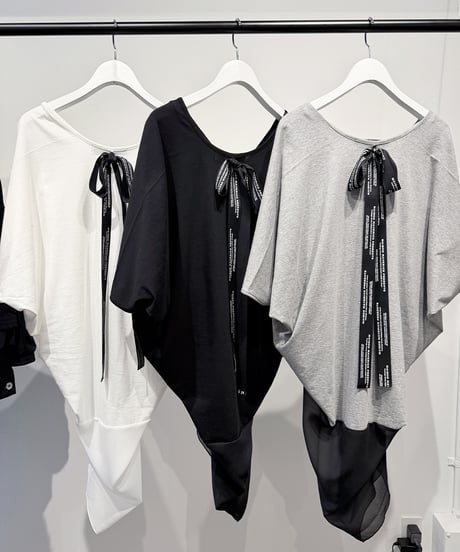【MAISON MAVERICK】　ご予約  Back Ribbon Drape Tunic