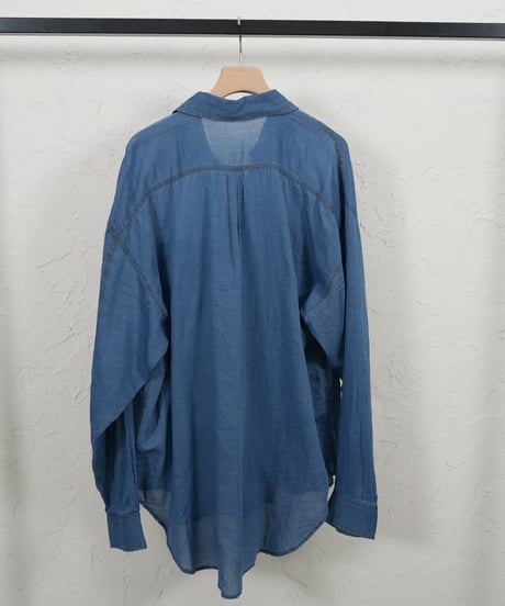 Sheer denim big shirt【ラスト2点】