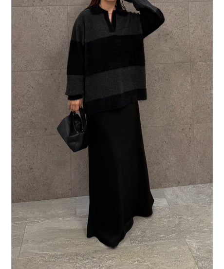 【ROSIEE】　ご予約 数量限定フェザーMIXボーダーKnit