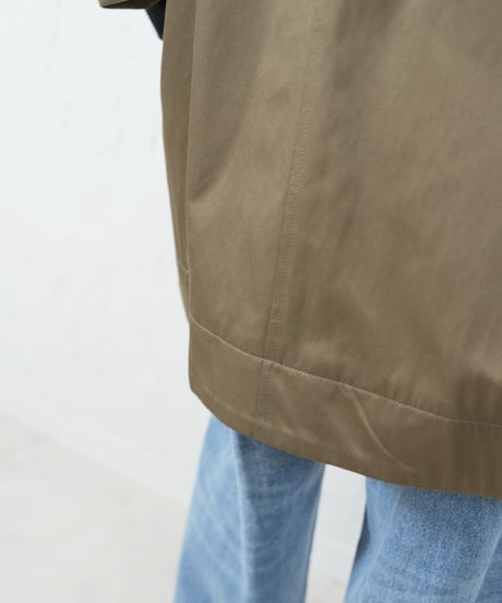 Stand big collar blouson