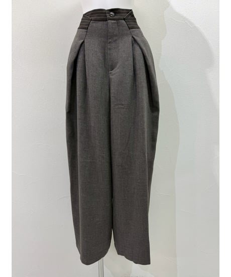 【CYAN tokyo】　ご予約  "Liren低身長別注size" タックベルトウーリーワイド