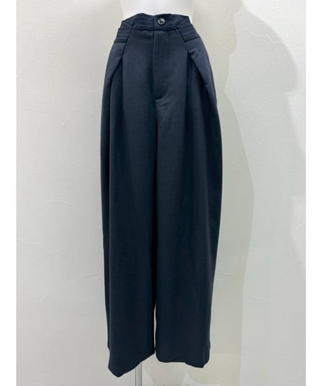 【CYAN tokyo】　ご予約  "Liren低身長別注size" タックベルトウーリーワイド