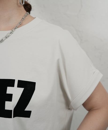 NUEZ flocked print　T