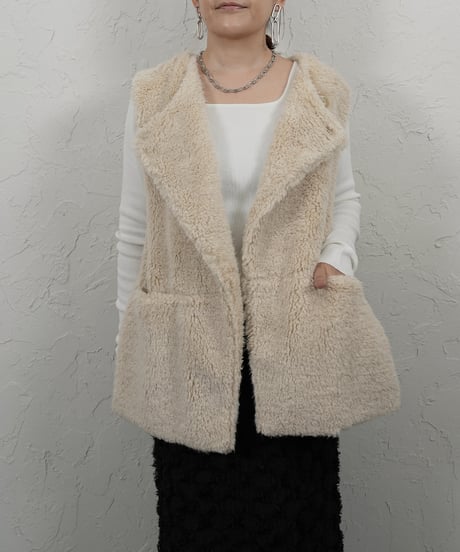 Curly boa vest