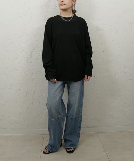 Layer neck dolman TOPS