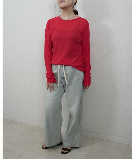 Sheer long sleeve T