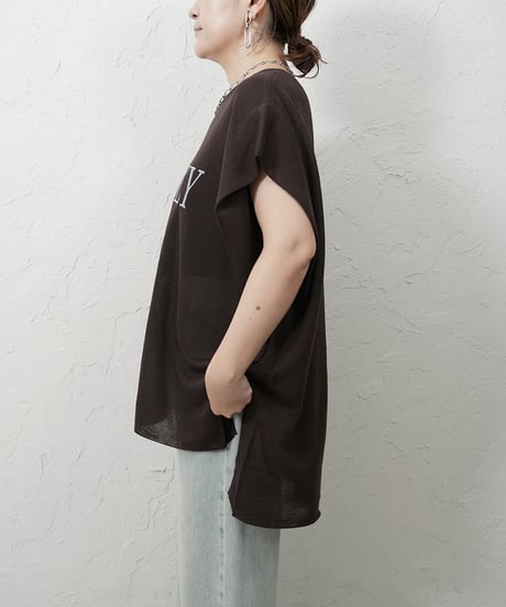 Embroidered　sheer knit 【ラスト2点】