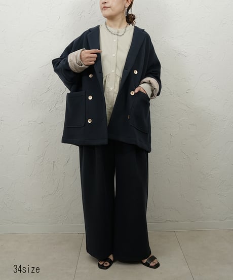 【CYAN tokyo×Liren別注】低身長size！Square pocket fleece wide pants