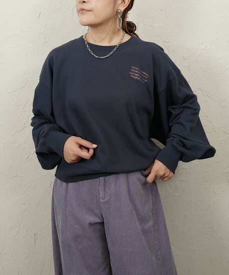 Bio sweat embroidery pullover