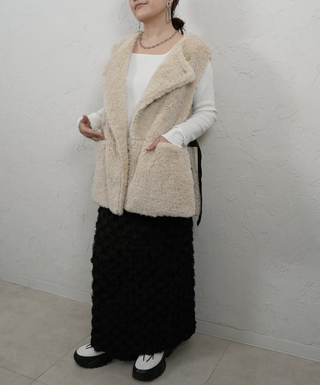 Curly boa vest
