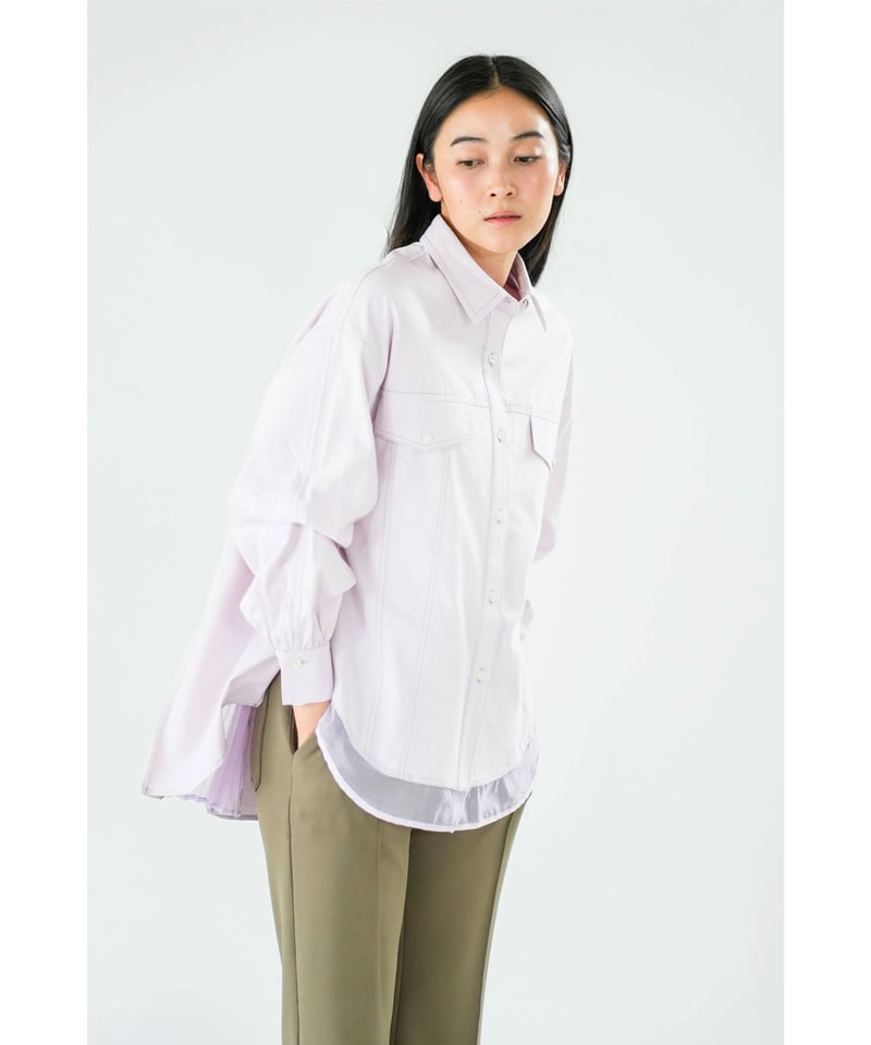 Lallia Mu】 ご予約 2WAYスリーブデニムシャツ | select shop Liren