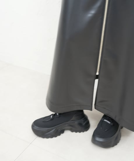 Strech eco leather　skirt