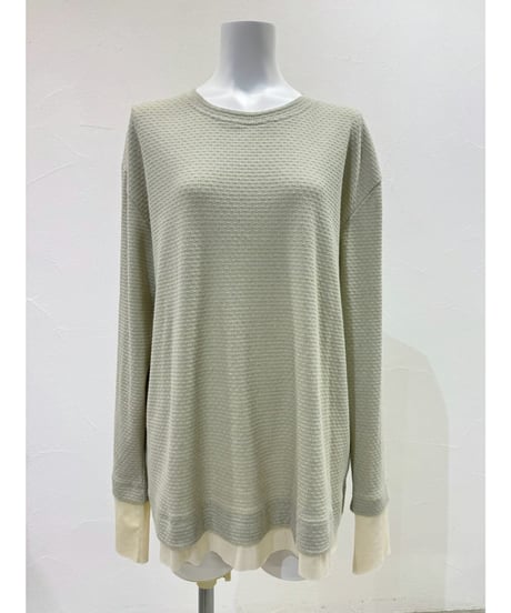【cyan_tokyo】　ご予約 モザイクジャガードL/S TOPS