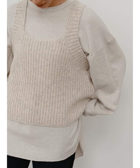 【YENN】　ご予約  CHUNKY KNIT VEST