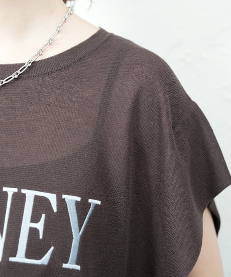 Embroidered　sheer knit 【ラスト2点】