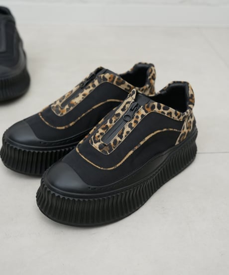Cow leather　ZIP sneakers【ラスト1点】